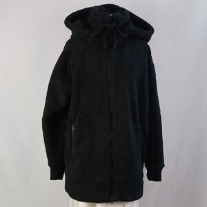 Athleta Black Fleece W Hood 3/4 Jacket.
